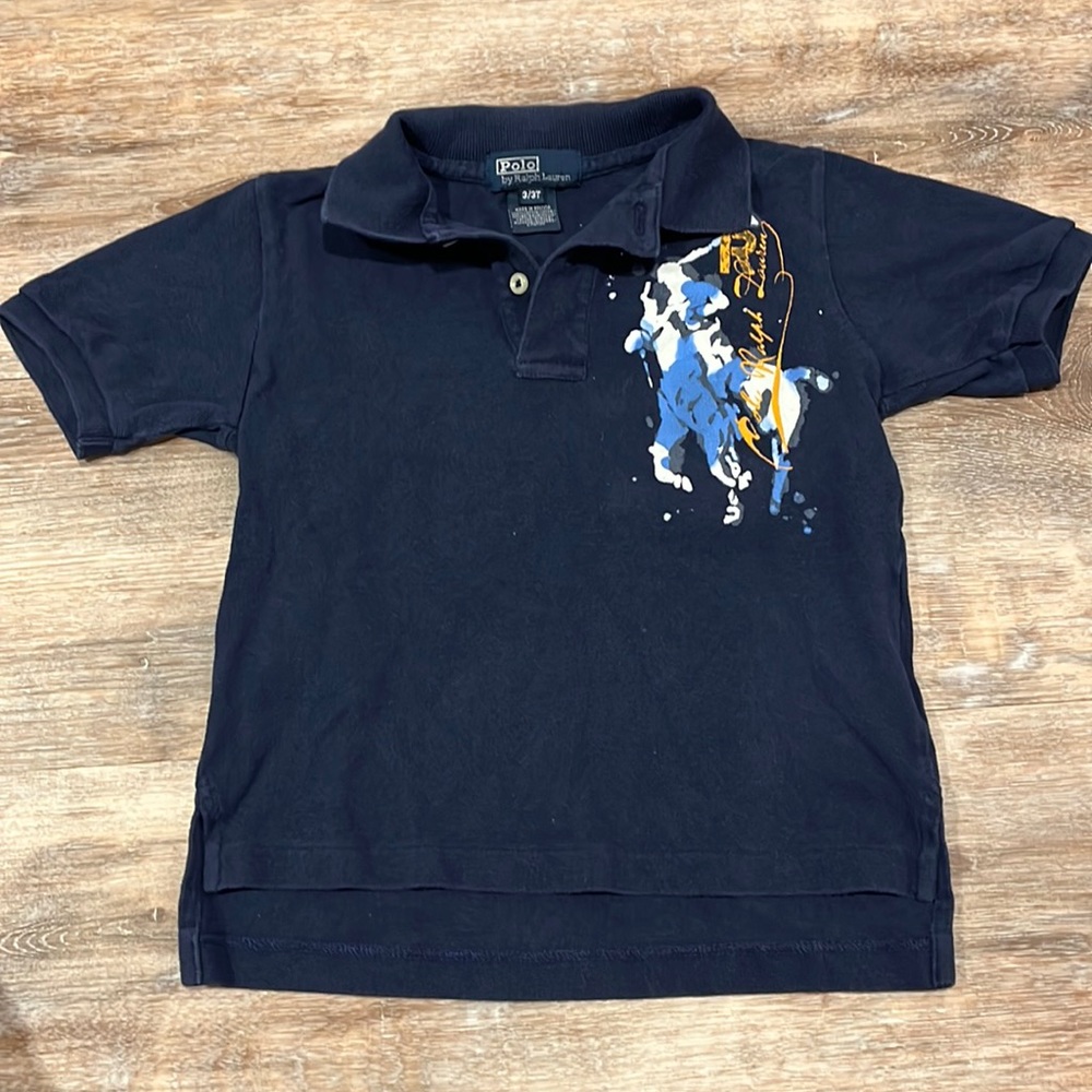 Ralph Lauren Toddler Boys Watercolor Big Pony Polo shirt - 3T